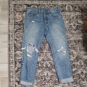 Levi's Women's Distressed Blue Ankle Jeans